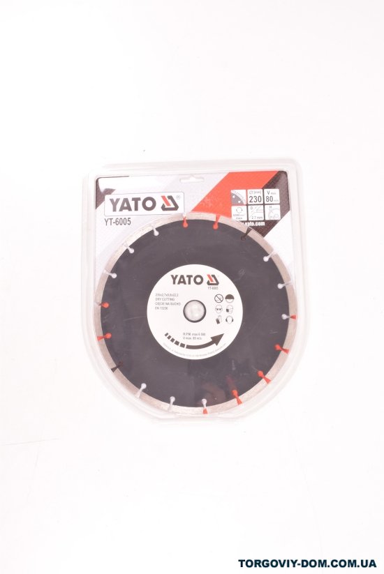 Диск алмазний відрізний YATO "SEGMENT" 230/2,7/8/22,2 мм арт.YT-6005