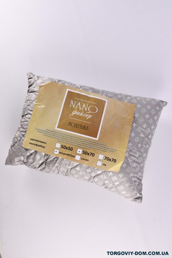 Подушка "NANO" 50/70 см (наповнювач нанофайбер, тканина мікрофібра) арт.50/70