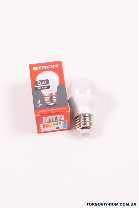 Лампа ETRON LED сфера 8W E27 4200 арт.1-ELP-042