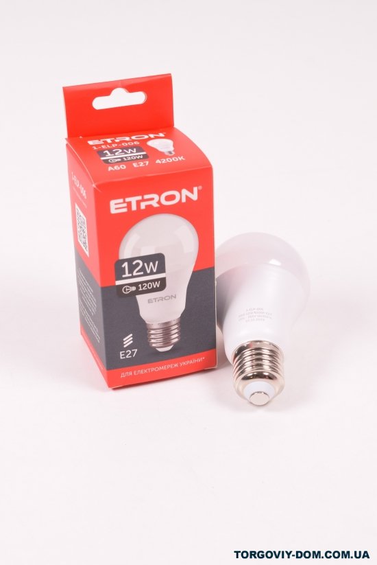 Лампа светодиодная Light Power (12W, цоколь E27, A60, 4200К) ETRON арт.1-ELP-006