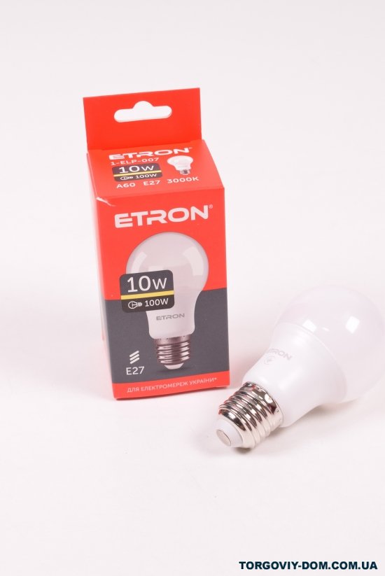 Лампа світлодіодна Light Power (10W, цоколь E27, A60, 3000К) ETRON арт.1-ELP-007