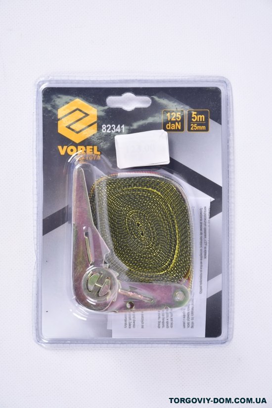 Ремень для крепления багажа VOREL (зажим, фиксатор, 25мм/5м) арт.82341