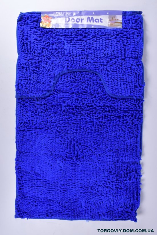 Килимок у ванну 2-ка (кол. т. синій) "Локшина" (мікрофібра) розмір 60/100 см. арт.MF5214
