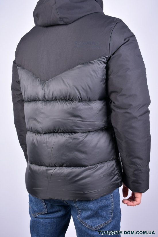 Куртка чоловіча зимова цв. чорний (наповнювач 100% поліестер) "REMAIN" Розміри в наявності : 46, 54 арт.8402
