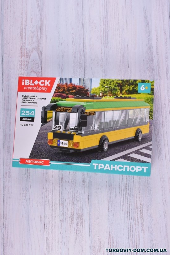 Конструктор IBLOOCK (254 деталі) транспорт автобус арт.PL-921-377
