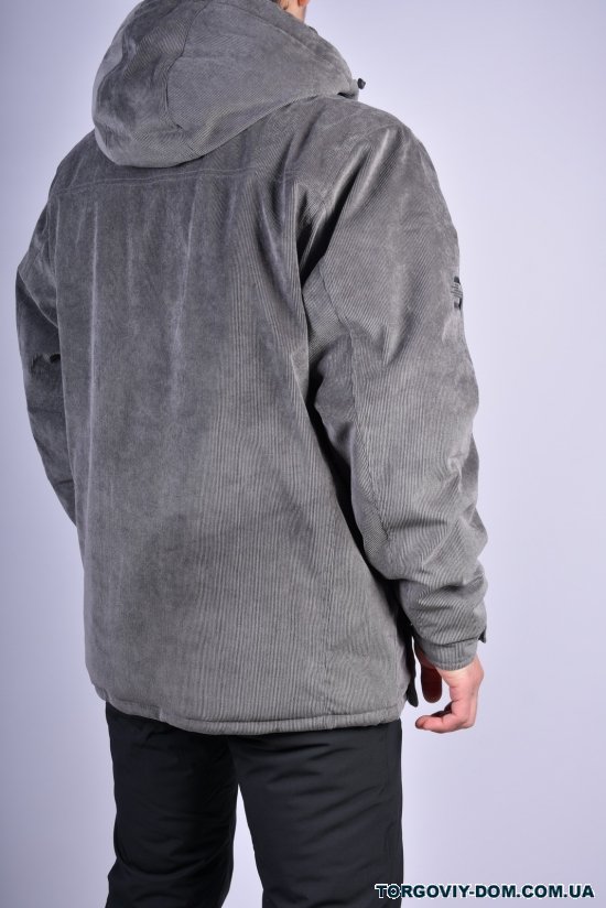 Куртка чоловіча лижна (колір сірий) тканина мікровельвет SNOW HEADQUARTER Розміри в наявності : 52, 54 арт.A0183