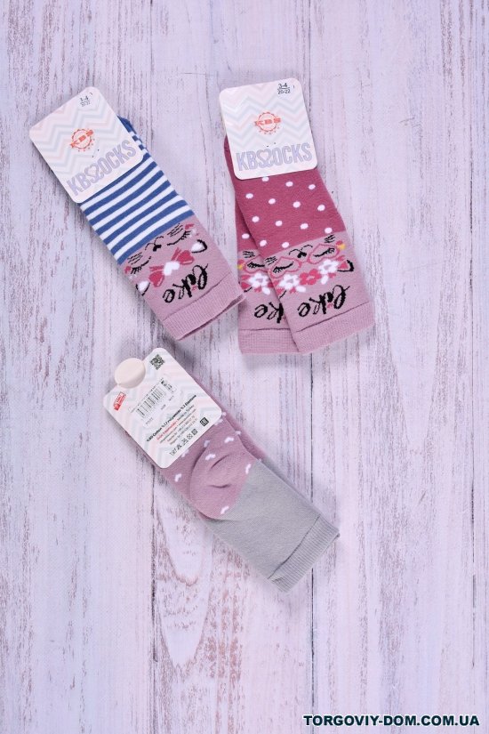 Шкарпетки для дівчинки махрові (3-4) "KBS" розмір 20-22 арт.3-20279