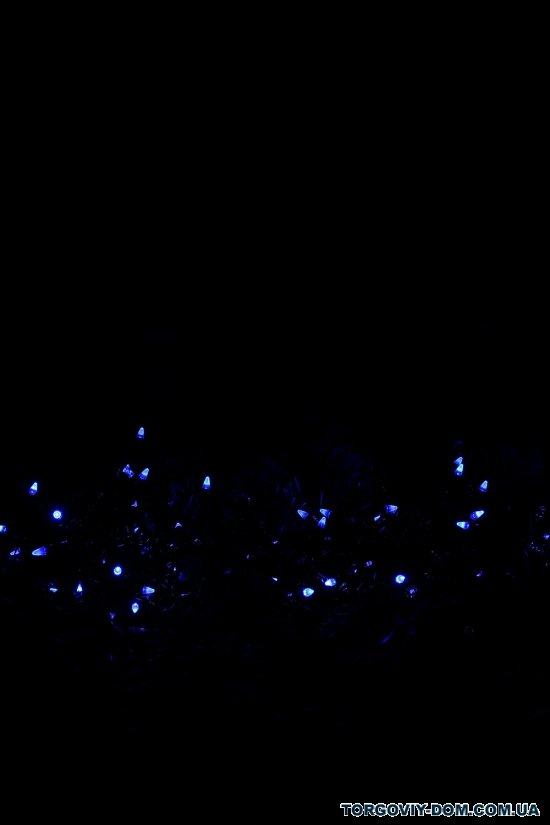 Гірлянда світлодіодна ( сині вогні) чорний провід 100LED арт.LED200B-2