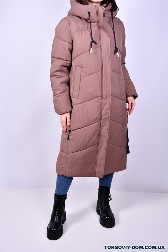 Пальто жіноче (кол. капучино) болоньєве зимове "VICTOLEAR" Розміри в наявності : 48, 50, 52, 54 арт.2140-1