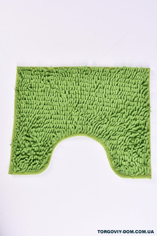 Килимок "Локшина" (кол. оливковий) килимок з обрізанням під унітаз (мікрофібра) розмір 40/ арт.LB308-36
