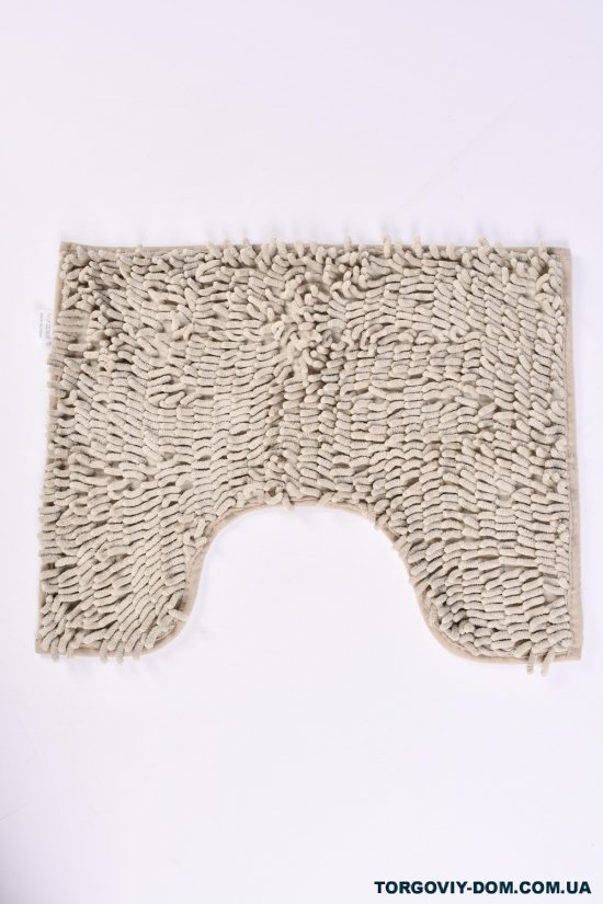 Килимок "Локшина" (кол. св. сірий) килимок з обрізанням під унітаз (мікрофібра) розмір 40/ арт.LB308-36