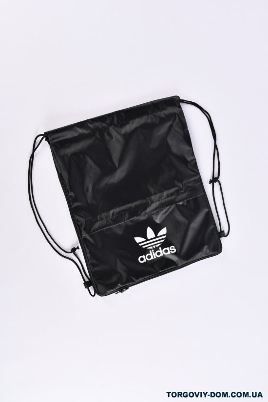 Сумка-рюкзак з плащової тканини (кол. чорний) розмір 42/35/8 см арт.adidas1