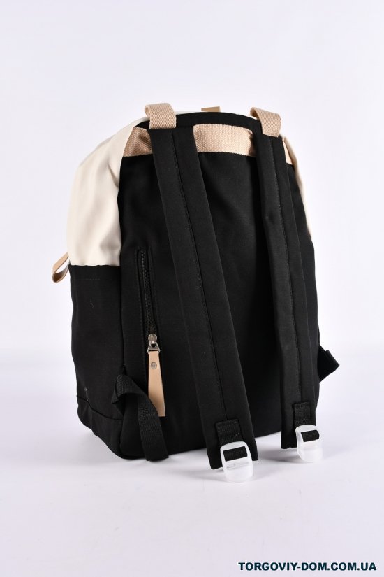 Сумка-рюкзак (тканина котон) (кол. чорний) розмір 42/28/14 см. арт.U6665