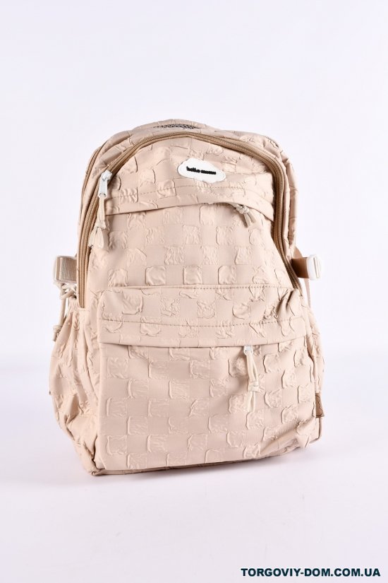 Рюкзак тканинний (кол. кремовий) розмір 44/29/13 см. арт.G3662