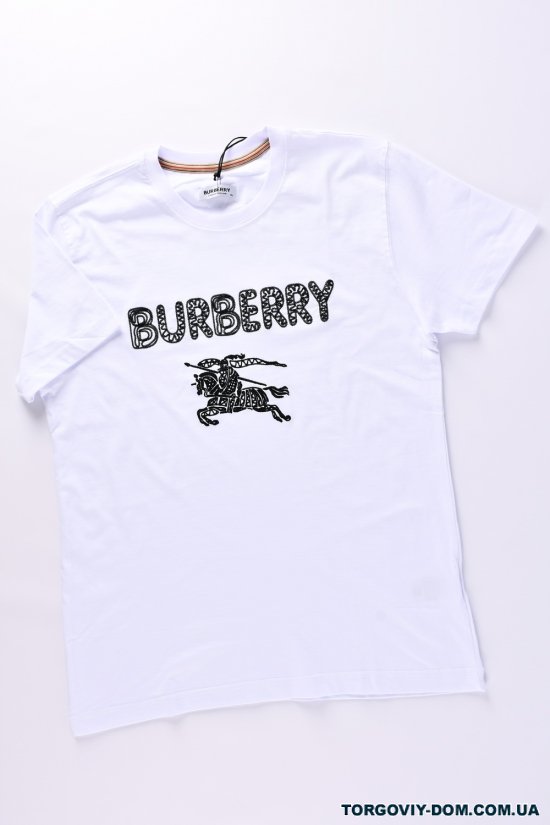 Футболка чоловіча (кол. білий) (склад 100% cotton) "BURBERRY" Розміри в наявності : 52, 54 арт.BURBERRY