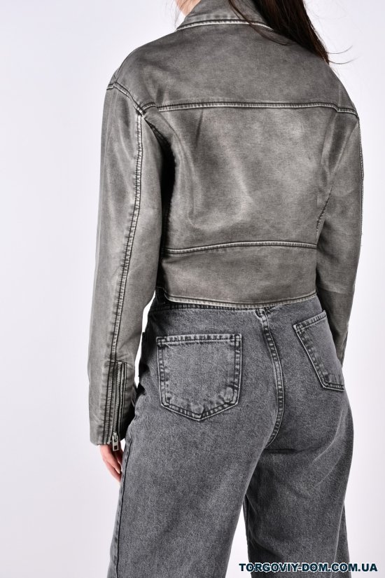 Куртка жіноча з екошкірою (модель Косуха) Розміри в наявності : 46, 48 арт.2681