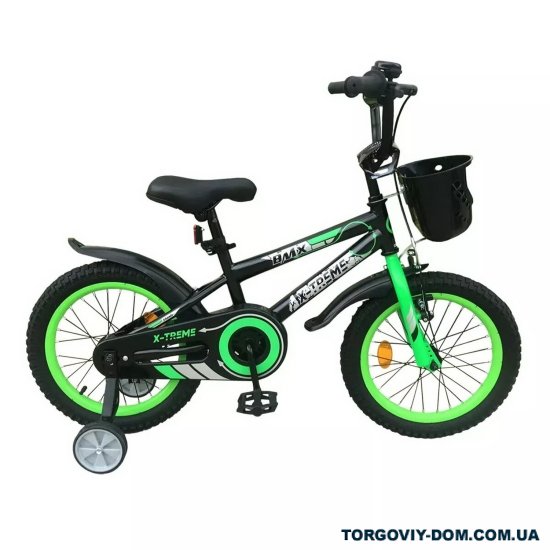 Велосипед (цв.зеленый) сталь размер рамы 16" размер колес 16" "X-TREME FLASH" арт.125001