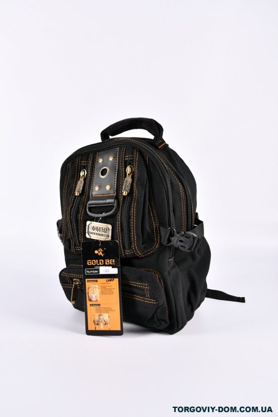 Рюкзак тканинний (кол. чорний) розмір 22/34/15 см. "Goldbe" арт.1305