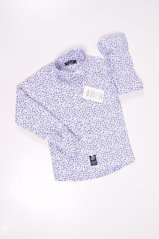 Рубашка для мальчика (цв.белый/синий) EFECTO Рост в наличии : 152 арт.8/13