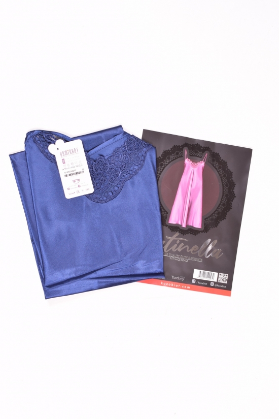 Нічна сорочка (кол. синій) жіноча атласна Dominant Розмір в наявності : 50 арт.10043