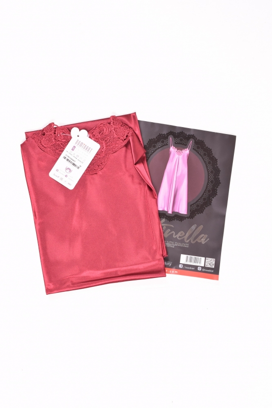 Нічна сорочка (color bordo) жіноча атласна Dominant Розміри в наявності : 46, 48, 50 арт.10043