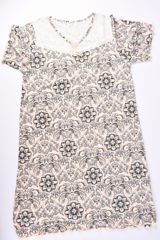 Нічна сорочка жіноча (кол. кремовий) Розміри в наявності : 46, 48 арт.694