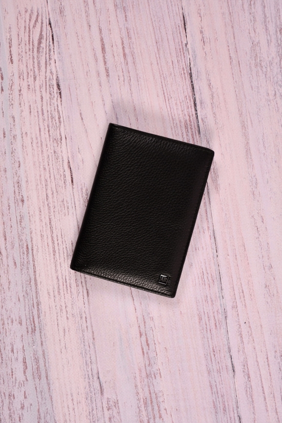 Обкладинка для паспорта та карток шкіряна (color.black) розмір 14/10 см. "ALFA RICCO" арт.AR009SC
