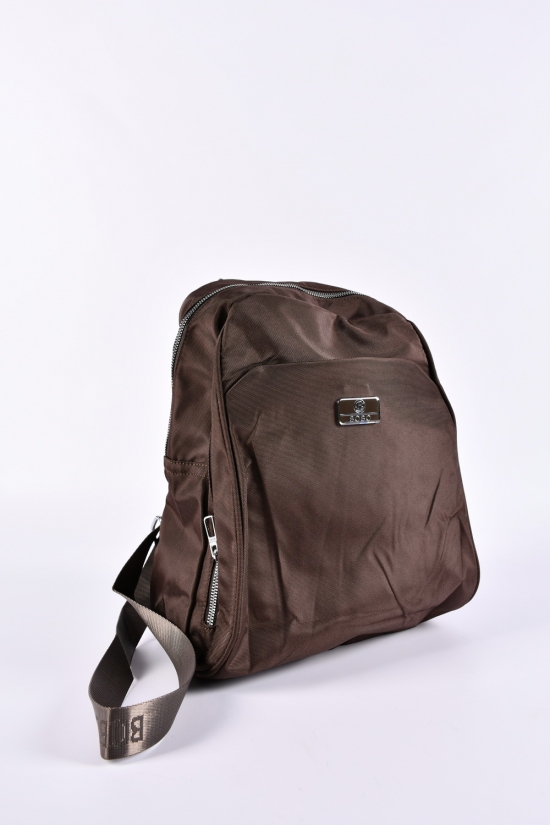 Рюкзак з плащової тканини (кол. коричневий) розмір 34/27/8 см арт.9804