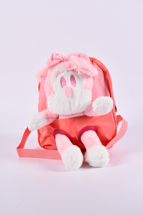 Рюкзак іграшка з плащової тканини (кол. помаранчевий) розмір 28/21/6,5 см. арт.2295