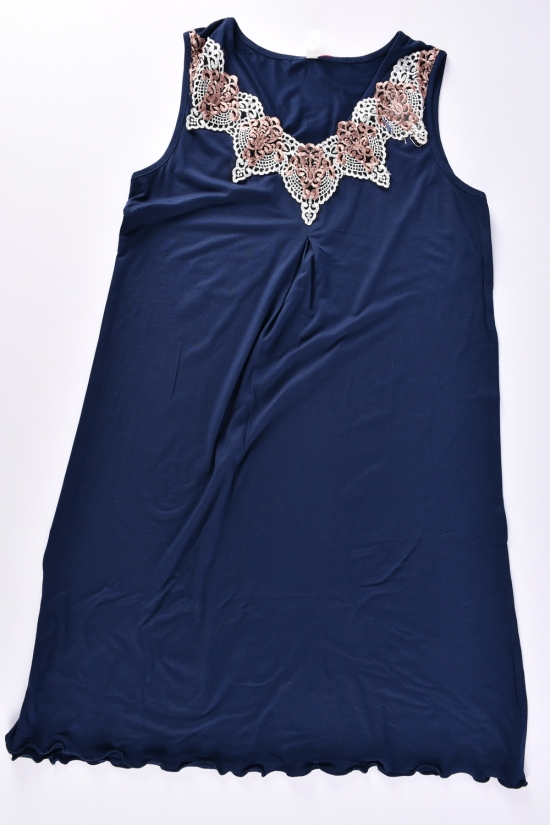 Нічна сорочка жіноча (кол. т.синій) Розміри в наявності : 52, 54, 56 арт.103