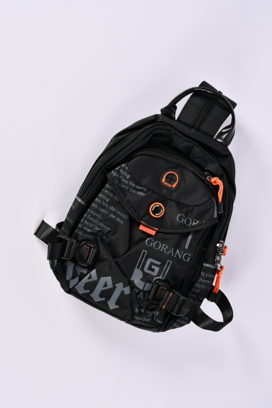 Рюкзак из плащевки (цв.чёрный) "GORANGD" размер 30/22/6 см. арт.5122