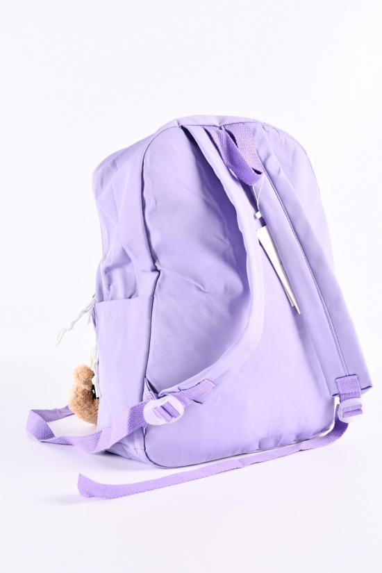 Рюкзак тканинний (кол. бузковий) розмір 29/40/12 см арт.2025