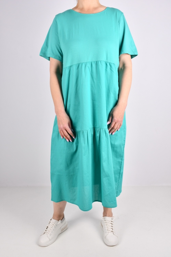 Сукня жіноча трикотажна (кол. бірюзовий) "QIANZHIDU" Розміри в наявності : 48, 50, 52, 54 арт.CL31553050