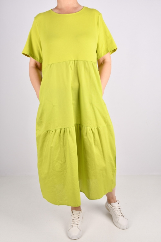 Сукня жіноча трикотажна (кол. салатовий) "QIANZHIDU" Розміри в наявності : 48, 50, 52, 54 арт.CL31553050
