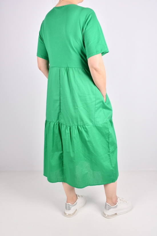 Сукня жіноча трикотажна (кол. зелений) "QIANZHIDU" Розміри в наявності : 48, 50, 52, 54 арт.CL31553050